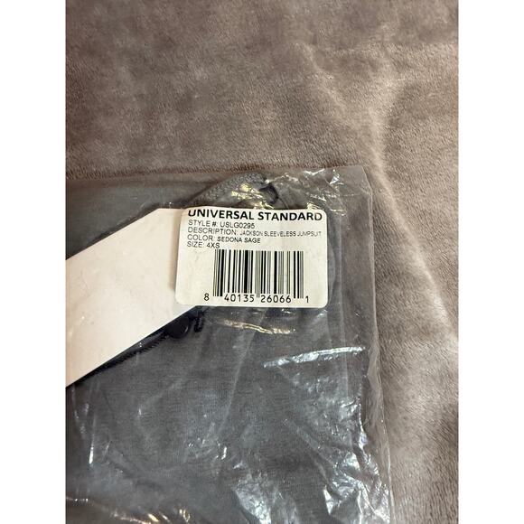 NWT Universal Standard JACKSON SLEEVELESS JUMPSUIT SEDONA SAGE Grey SZ 4XS 00-0 - Picture 3 of 11